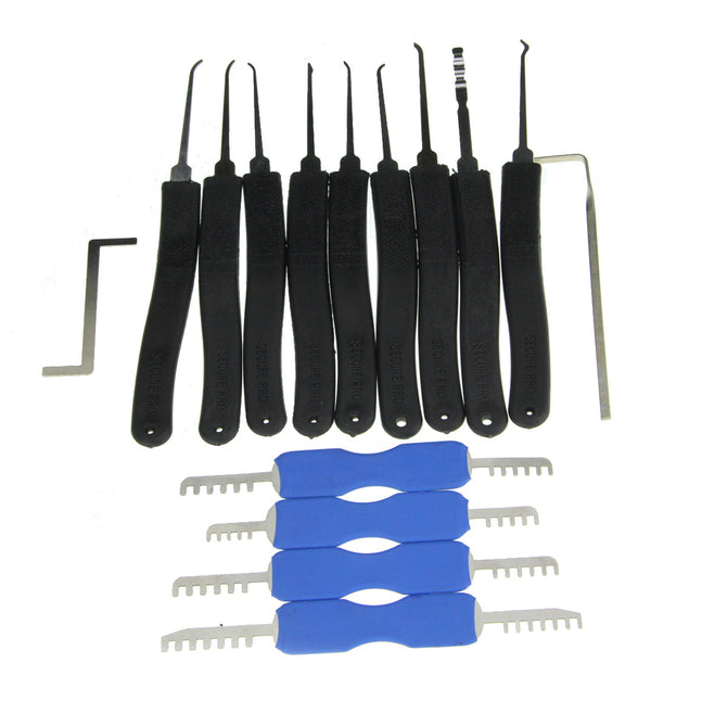9-In-1 Lock Picks + Double Heads Comb Style Lock Pick Tool Set