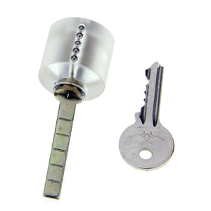 ABS + Stainless Steel Transparent Practice Lock w/ Key