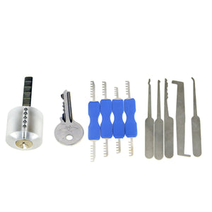 Transparent Practice Lock Single-Hook Picks Tools Set