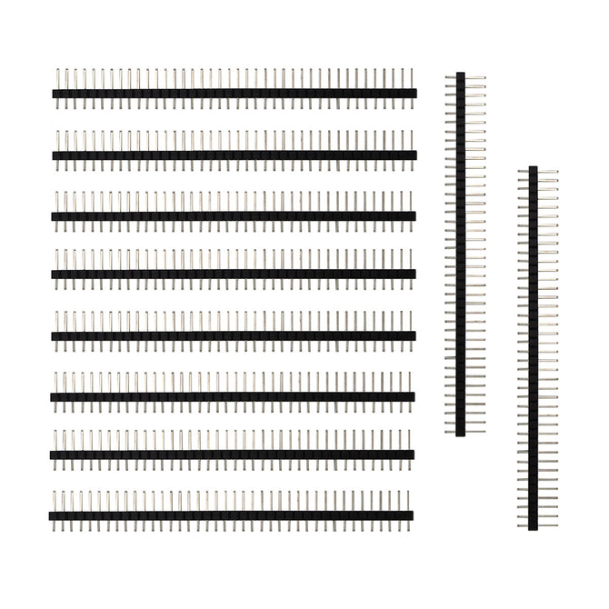 DIY 2.54mm 40Pin Long Pin Headers - Black (10PCS)