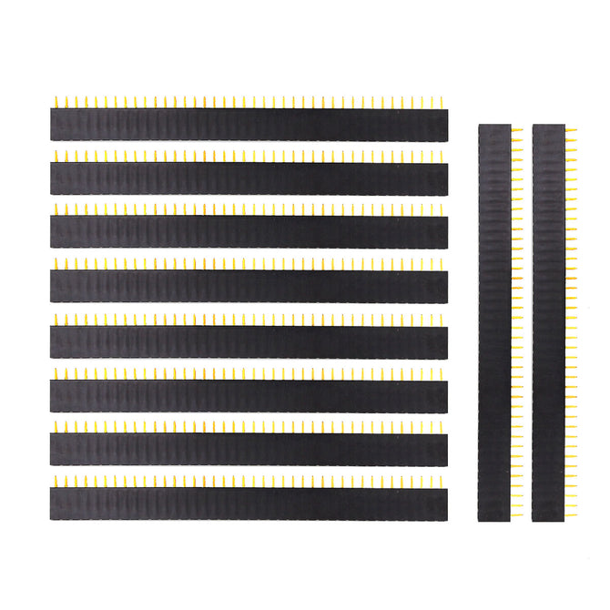 DIY 40-Pin 2.54mm Female Header - Black (10PCS)