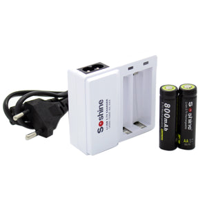 Soshine Li-ion 14500/AA 10440/AAA Charger w/ 14500 Protected Battery