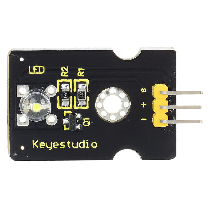 Keyestudio Digital White LED Light Module for Arduino - Black