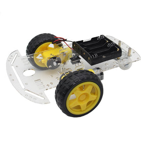 DIY 2WD Smart Robot Car Chassis Kit for Arduino - Black + Yellow
