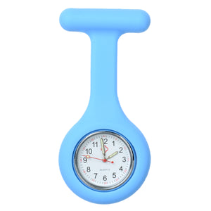 Silicone Brooch/Lapel Nurse Quartz Watch - Blue (1*377)