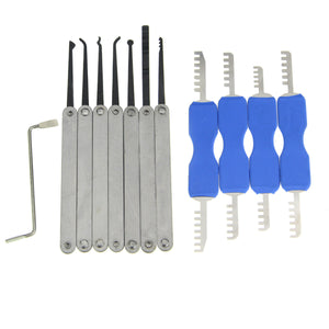 7-Piece Single Hooks + Double-End Comb Lock Picks Tools Set