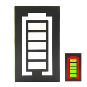 Battery Style LED Digital Tube Display Green LED Inner + Red LED Outer