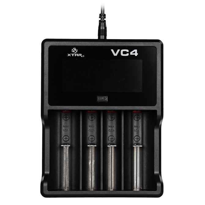 Xtar VC4 USB 4-Slot Li-ion Charger w/ LCD Screen for All Batteries