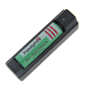 FandyFire US Plugss Charger + 2000mAh 18650 Rechargeable Battery