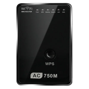 AC750 Wireless Dual-Band Router Network Wi-Fi Repeater - Black