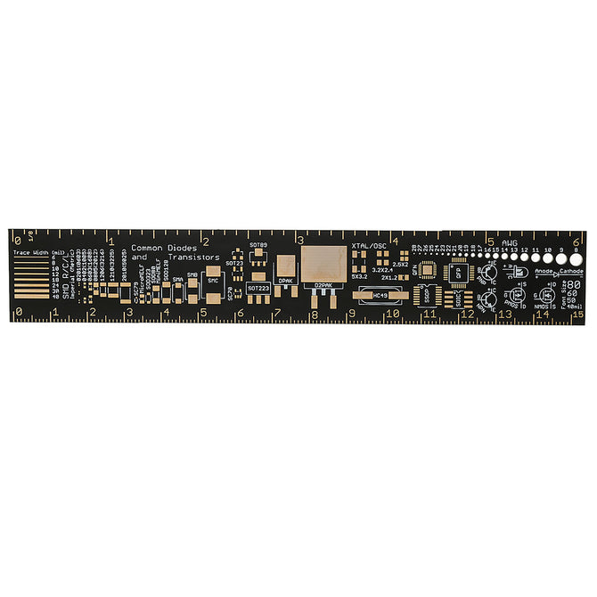 Duinopeak DIY PCB Ruler for Electronics Engineer - Black