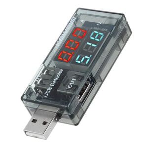 Mobile Power Bank USB Volt-Ammeter / Charger Data Cable Tester - Black
