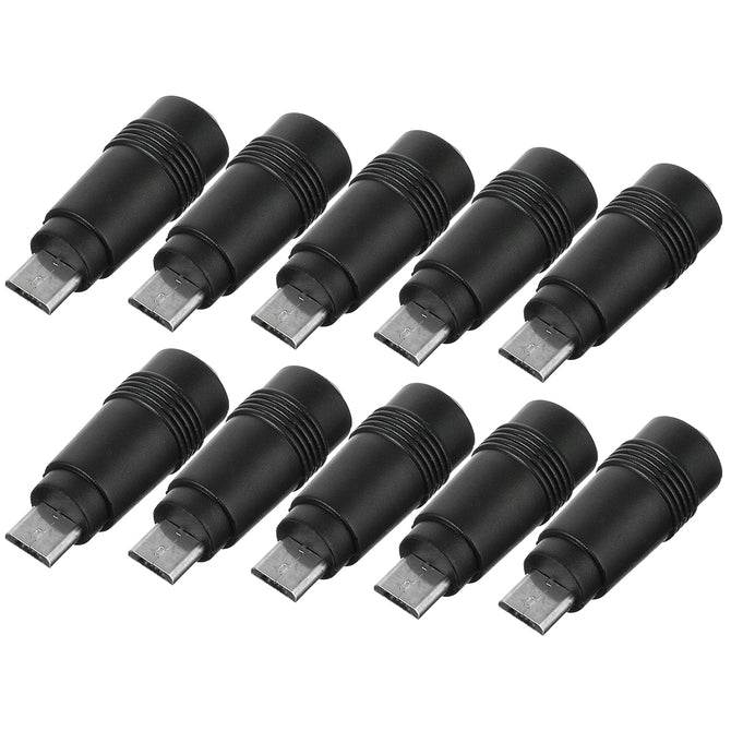 DC 5.5*2.1 Male to Micro USB Male Charging Adapter - Black (10PCS)