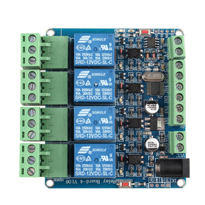 4 Channel Relay Module Programmable w/ RS485 STM8S103F3
