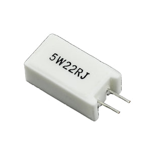 Jtron 5W 22RJ Ceramics Shell Resistance - White (5PCS)