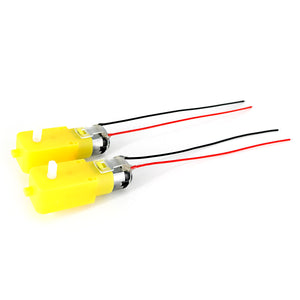 3V-6V DC Gear Motor Large Torque Motor w/ Cable for Smart Car (2PCS)