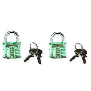 Mini Inside-View Pick Skill Training Practice Padlock Lock Tool (2PCS)