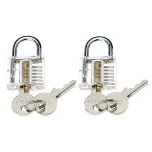 Mini Inside-View Pick Skill Training Practice Padlock Lock Set (2PCS)