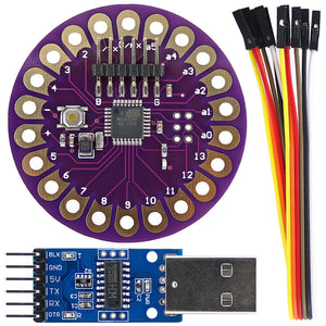 Lilypad ATmega328P Development Board + CH340G USB to TTL Programmer