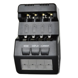 BM100 4-Slot Smart Battery Charger for Ni-MH NiCD AA / AAA Batteries - Black (EU Plug)