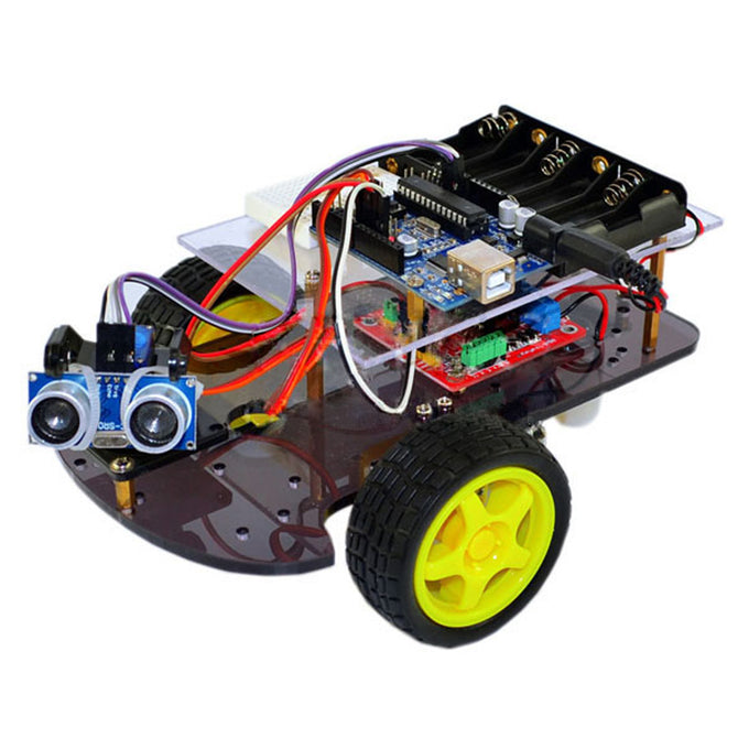 Ultrasonic Smart Wheel Robot Car Kits for Arduino