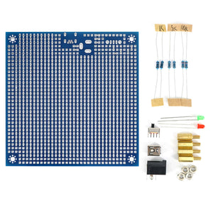 Experiment PCB Board Breadboard Easy Bridged Special Pad with Switch / DC Jack / LED for Arduino DIY