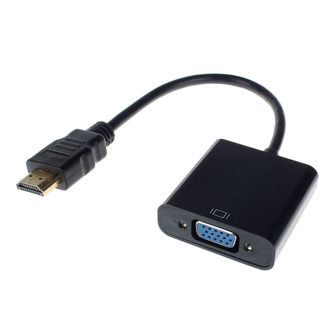 1080P HDMI Male to VGA Female Video Converter Adapter Connection Adapter Cable - Black