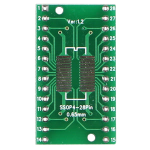 Dual-Side SOP28/SSOP28/TSSOP28 SMD to DIP28 Adapter Board for Arduino