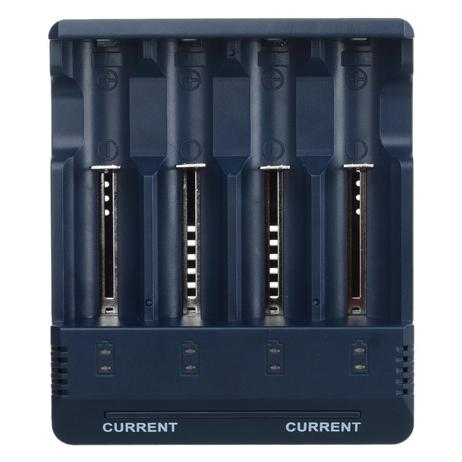 BC1000 Smart Charger w/ 4 Slots for Ni-MH NiCd Lithium-Ion Battery - Dark Blue (EU Plug)