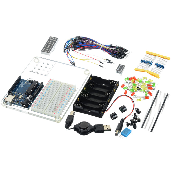 UNO R3 Starter Learning Kit for Arduino - Multi-Colored (Works with Official Arduino Boards)