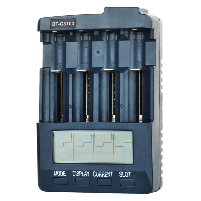 C3100 Smart Battery Charger for Ni-MH NiCd Lithium Battery - Dark Blue (EU Plug)