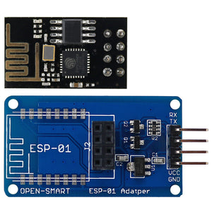 ESP8266 Serial Wi-Fi Wireless Transceiver Module + Adapter Module for Arduino - Blue + Black