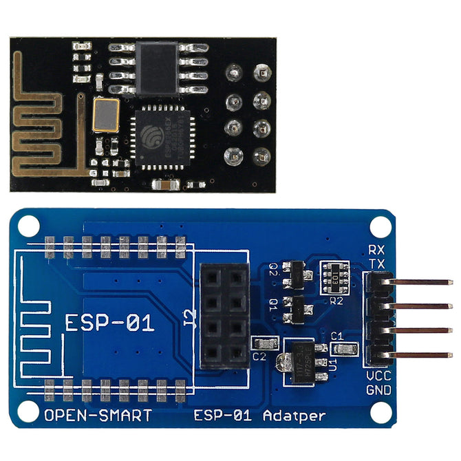 ESP8266 Serial Wi-Fi Wireless Transceiver Module + Adapter Module for Arduino - Blue + Black