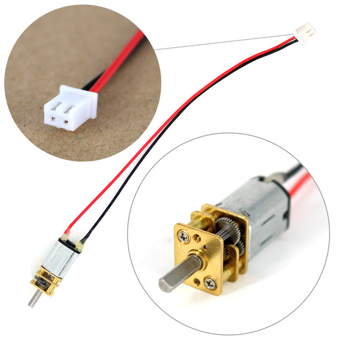 N20 DC 6V 150RPM Large Torque Gear Motor with XH2.54-2P Cable for Smart Car - Bronze + Silver