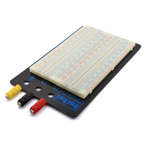 ZY-204 Solder-Free 1660-Hole Bread Board Breadboard - Black + White