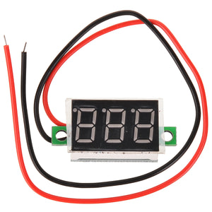 HZDZ-V20D 0.36" LED 3-Digit Voltmeter - Black + Green + White (DC 2.7~30V)
