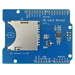 SD / TF Card Shield Slot Read / Write Expansion Board Module - Blue