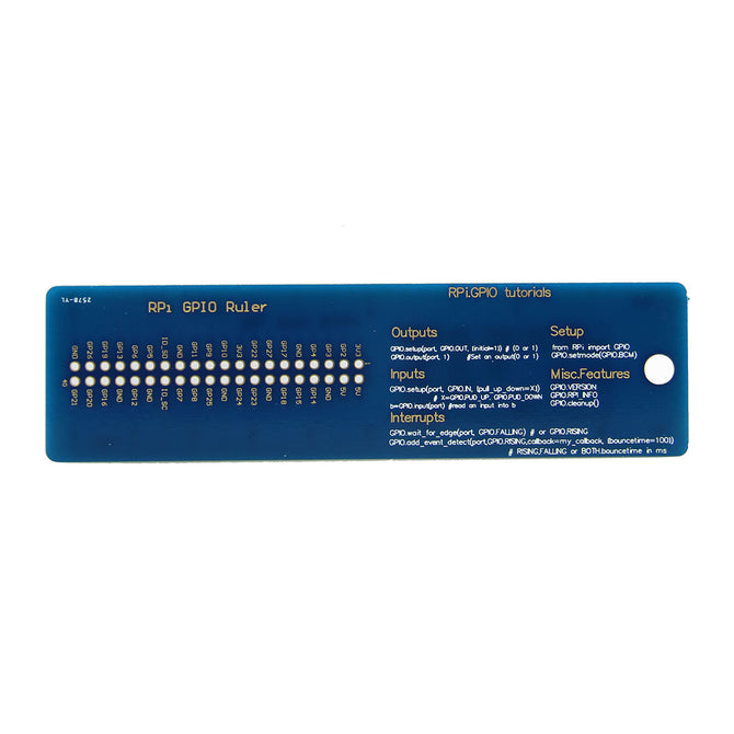 GPIO Pin Reference Board RPi GPIO Ruler for Raspberry Pi - Blue