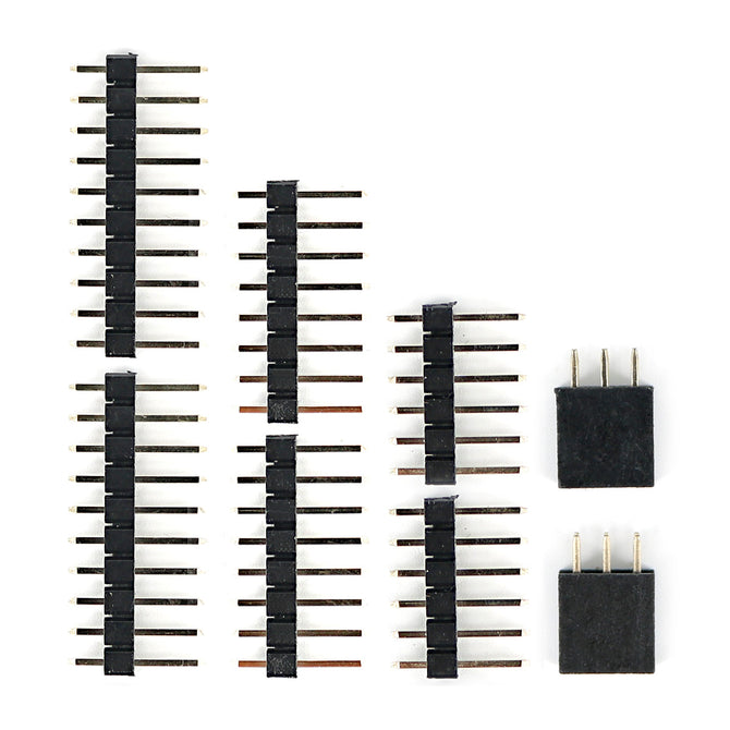 Gold-Plated Pin Header Kit for Arduino Expansion Board - Black + Gold