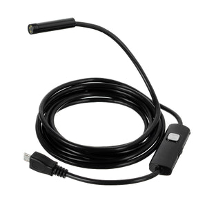 6-LED 7mm Lens Android Endoscope Waterproof Borescope - Black (2m)