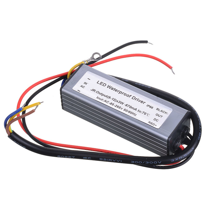 Waterproof 670mA 36W Power Constant Current LED Driver (85~265V)