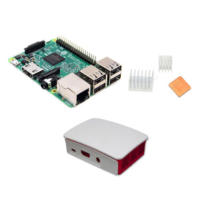 Raspberry Pi 3 Model B + Case + Heatsinks Kit - White + Green