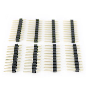 10P Male Pin Header Kit for Arduino Expansion Shield - Black (50PCS)