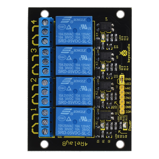 Keyestudio Four Channel 5V Relay Module Relay Shield for Arduino