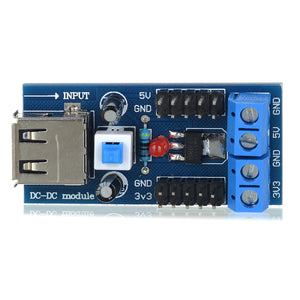 TS-35 USB Power Supply Voltage Regulator Module - Blue