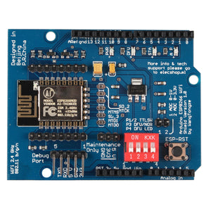 UNO R3 ESP8266 Serial WiFi Shield Extend Board Module - Blue + Silver
