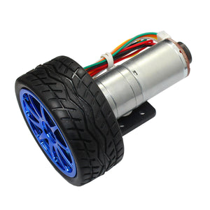 12V 350RPM DC Gear Motor with Hall Encoder - Silver