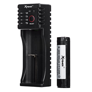 Xpower C1 Charger + Korea 2600mAh Rechargeable 18650 Battery + Case