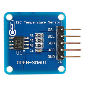 High Accuracy LM75A I2C Temperature Sensor Module - Blue + Black