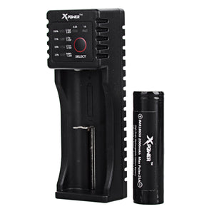 Xpower C1 Charger + 2000mAh IMR Rechargeable Battery + Case - Black